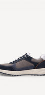 Heren veterschoenen-Blauw combi kleur