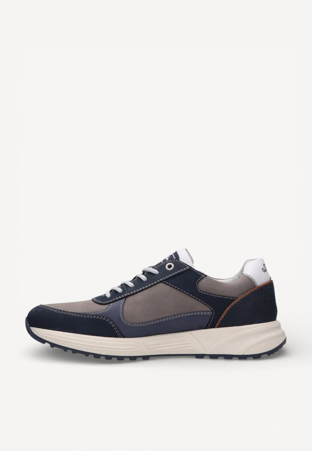 Heren veterschoenen-Blauw combi kleur