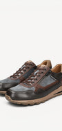Heren veterschoenen-Bruin combi kleur