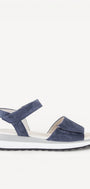 DAMES OPEN SCHOENEN-Blauw suède/nubuck