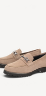 DAMES INSTAPSCHOENEN-Beige suède/nubuck