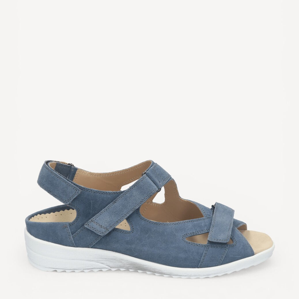DAMES OPEN SCHOENEN-Blauw suède/nubuck