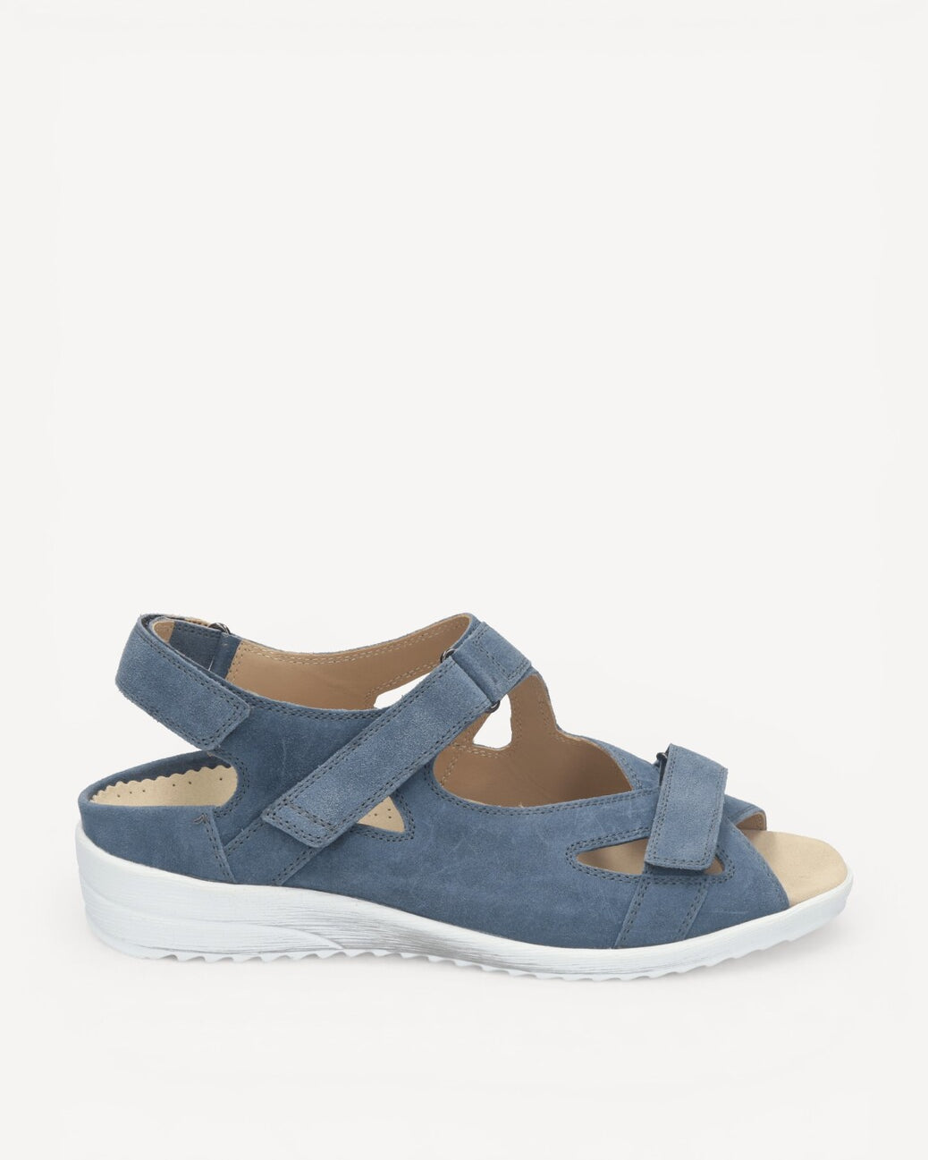 DAMES OPEN SCHOENEN-Blauw suède/nubuck
