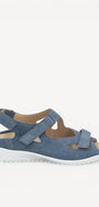 DAMES OPEN SCHOENEN-Blauw suède/nubuck
