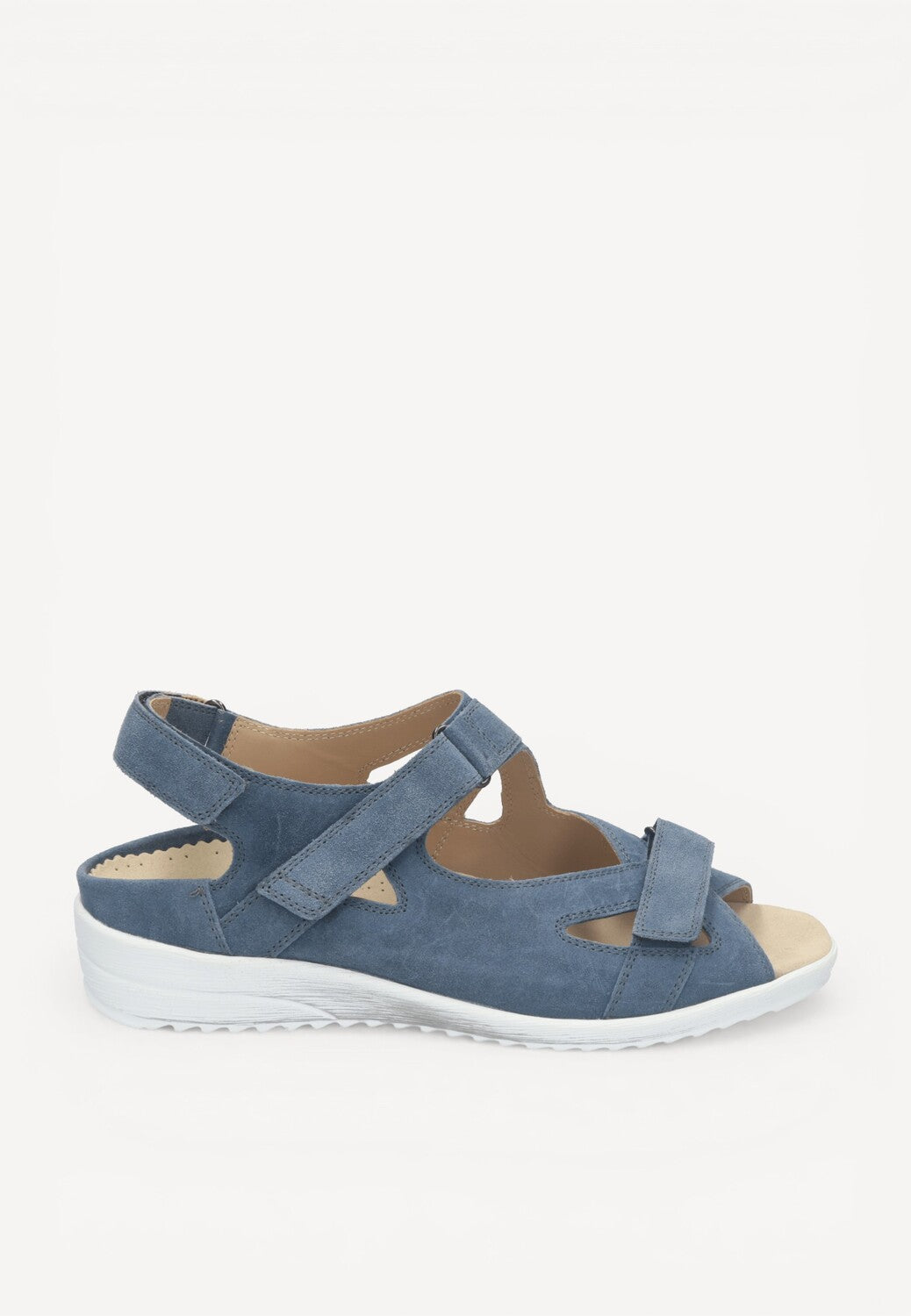 DAMES OPEN SCHOENEN-Blauw suède/nubuck