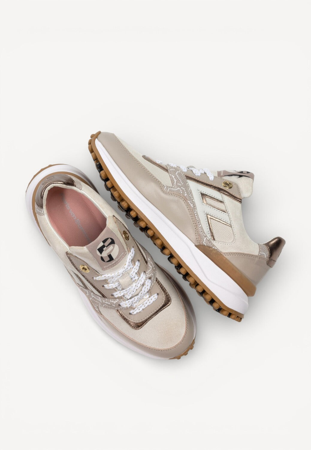 DAMES SPORTIEVE VETERSCHO-Beige leer