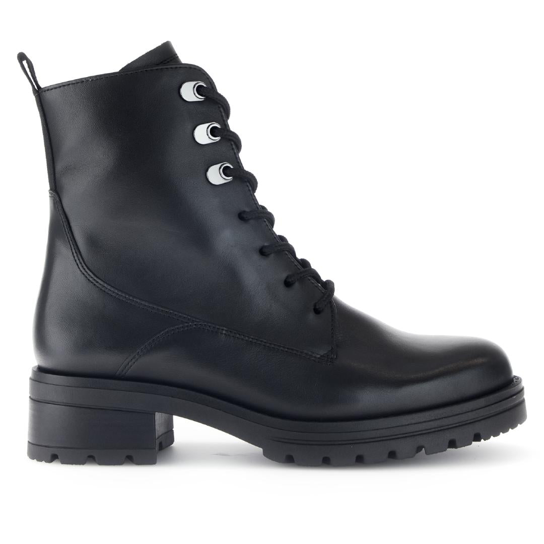 DAMES BOOTS+KORT LAARS-Zwart leer