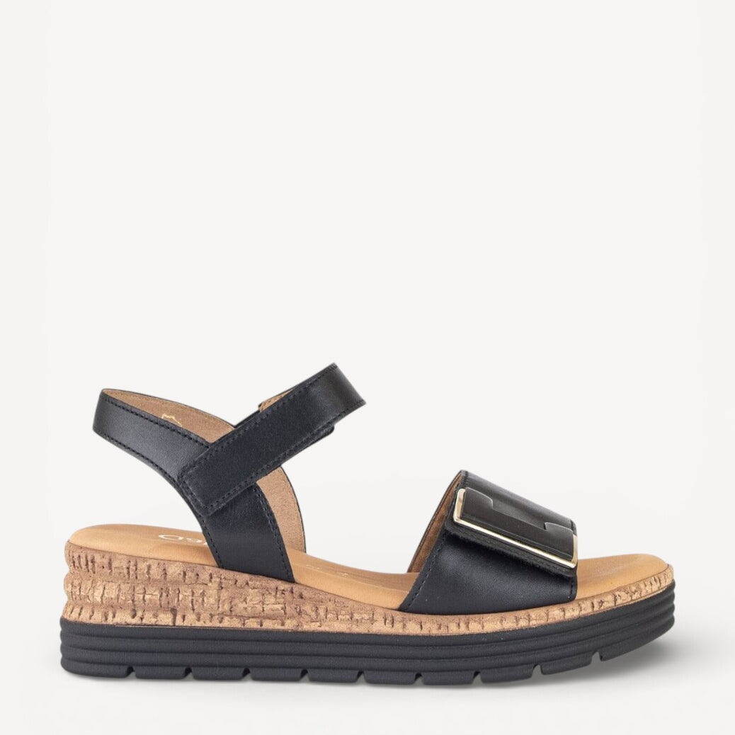 DAMES OPEN SCHOENEN-Zwart leer