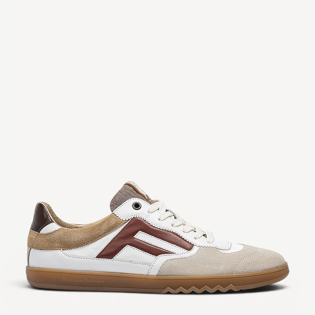 Heren veterschoenen-Beige combi kleur