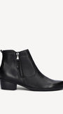 DAMES BOOTS+KORT LAARS-Zwart leer