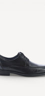 Heren veterschoenen-Zwart leer