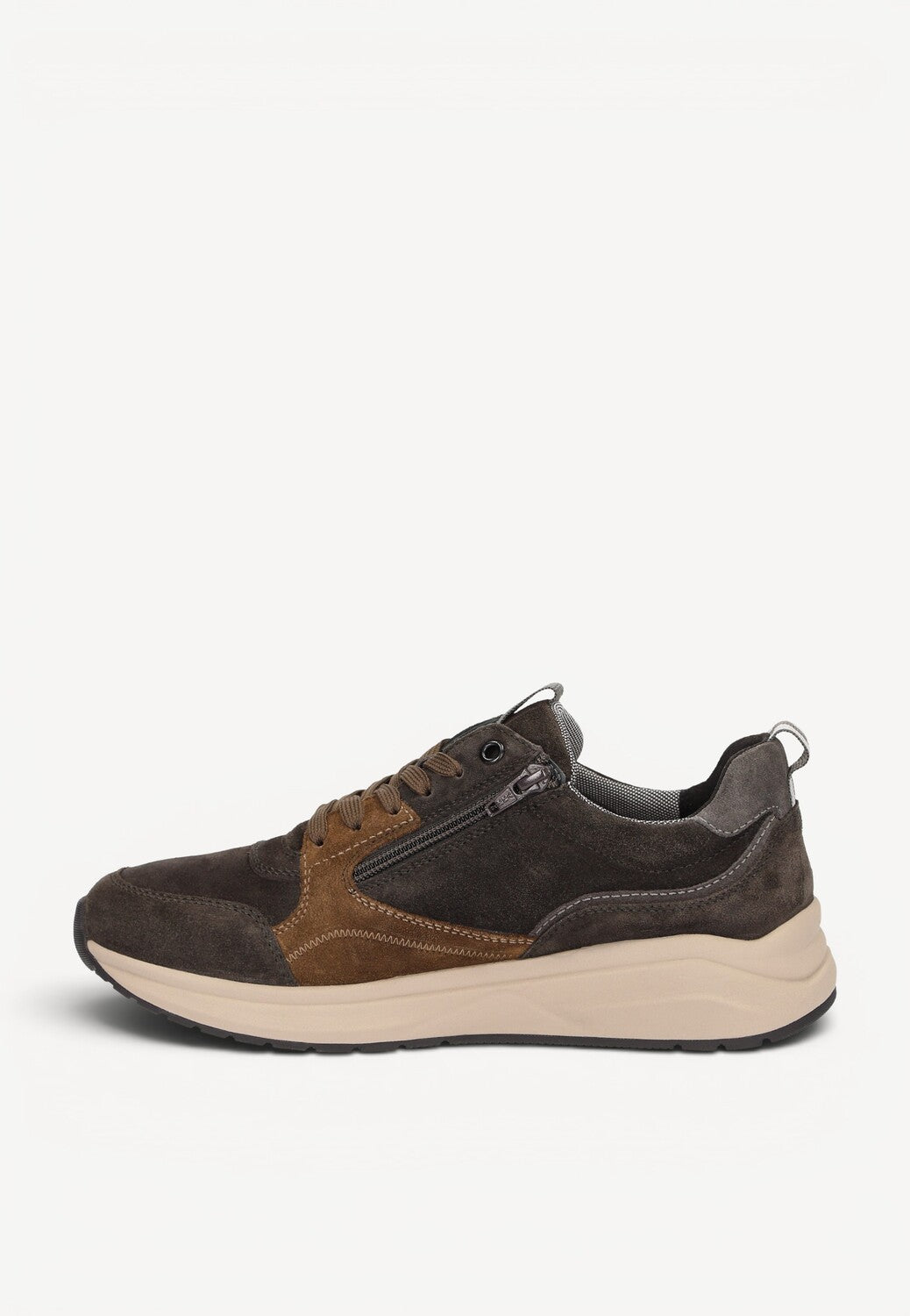 Heren veterschoenen-Grijs combi kleur