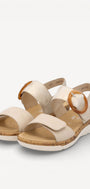 DAMES OPEN SCHOENEN-Beige suède/nubuck