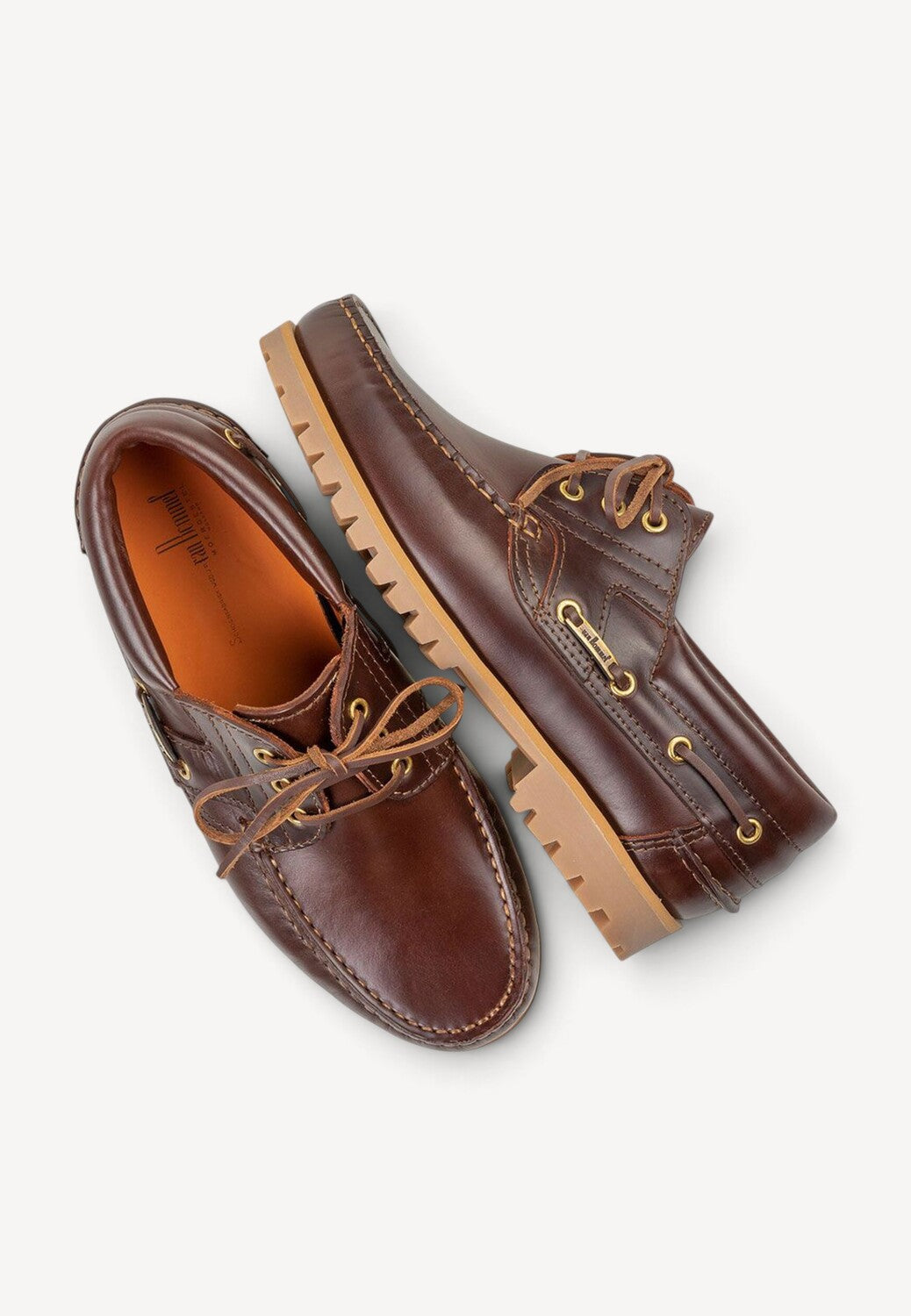 Heren veterschoenen-Bruin leer