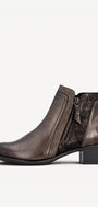 DAMES BOOTS+KORT LAARS-Brons leer