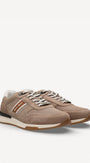 Heren veterschoenen-Beige suède/nubuck