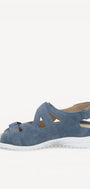 DAMES OPEN SCHOENEN-Blauw suède/nubuck