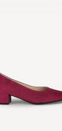 BALLERINAS + PUMPS-Rood suède/nubuck