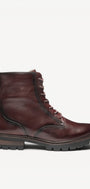 DAMES BOOTS+KORT LAARS-Rood leer