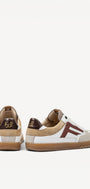 Heren veterschoenen-Beige combi kleur