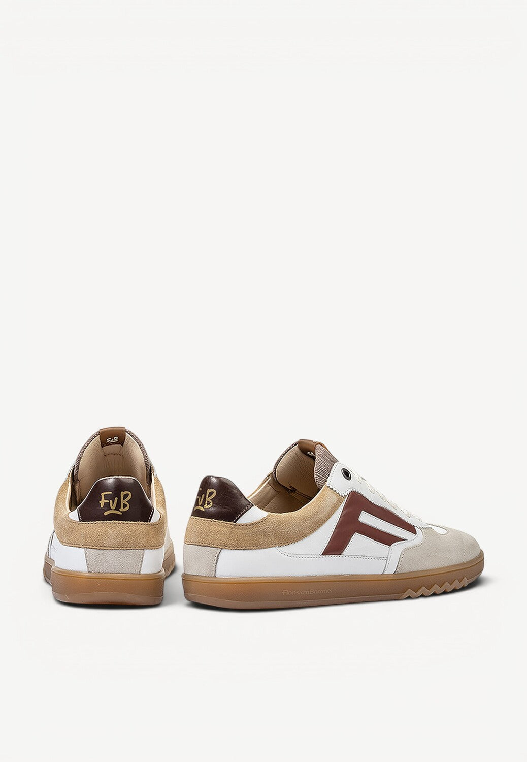Heren veterschoenen-Beige combi kleur