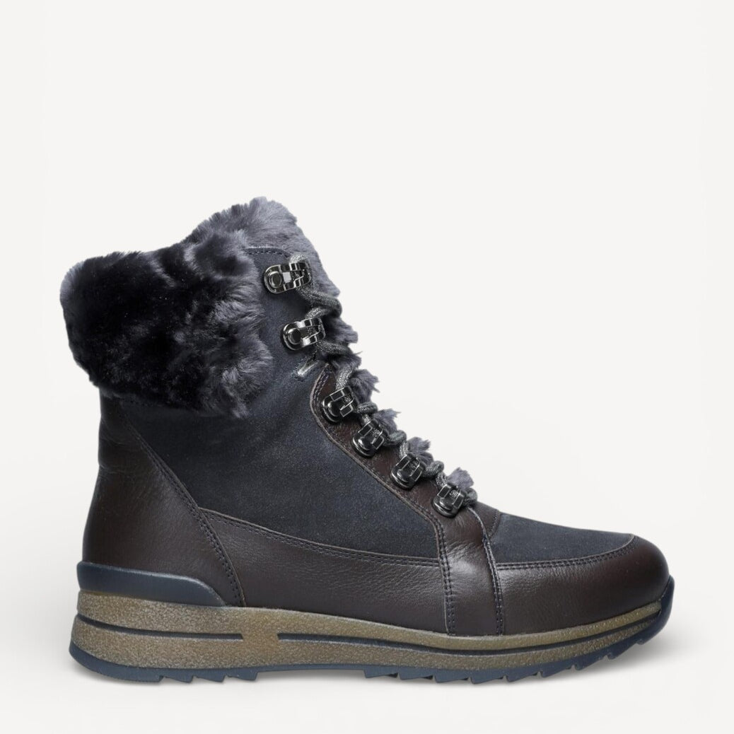 DAMES SPORTIEVE VETERSCHO-Zwart leer