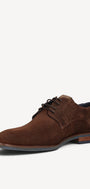 Heren veterschoenen-Bruin suède