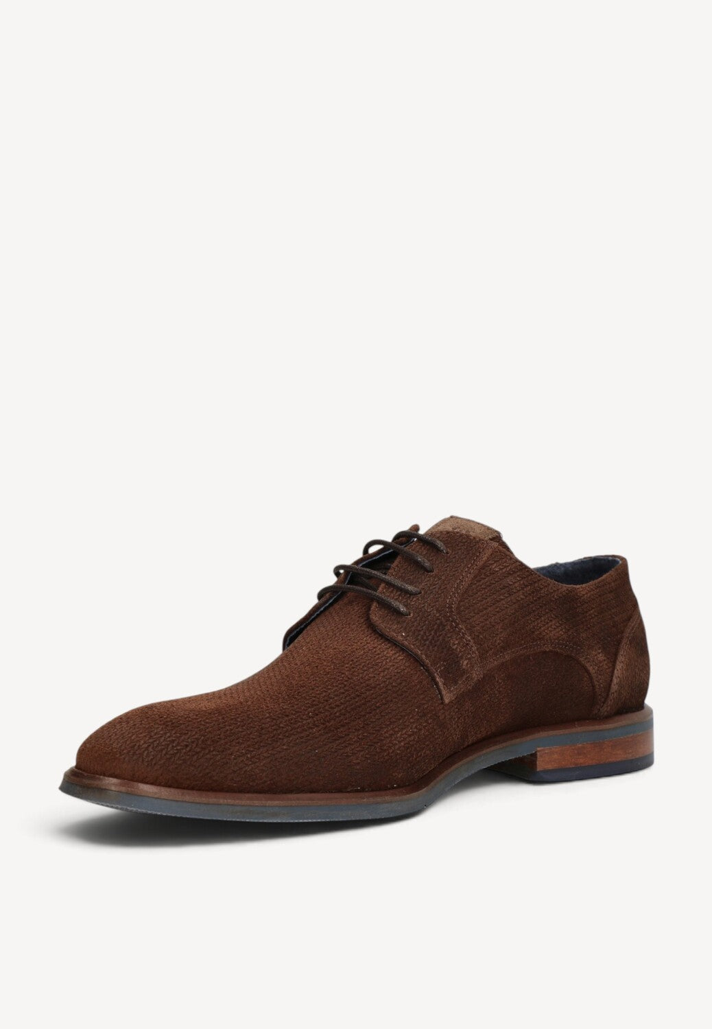 Heren veterschoenen-Bruin suède