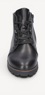 DAMES BOOTS+KORT LAARS-Zwart leer