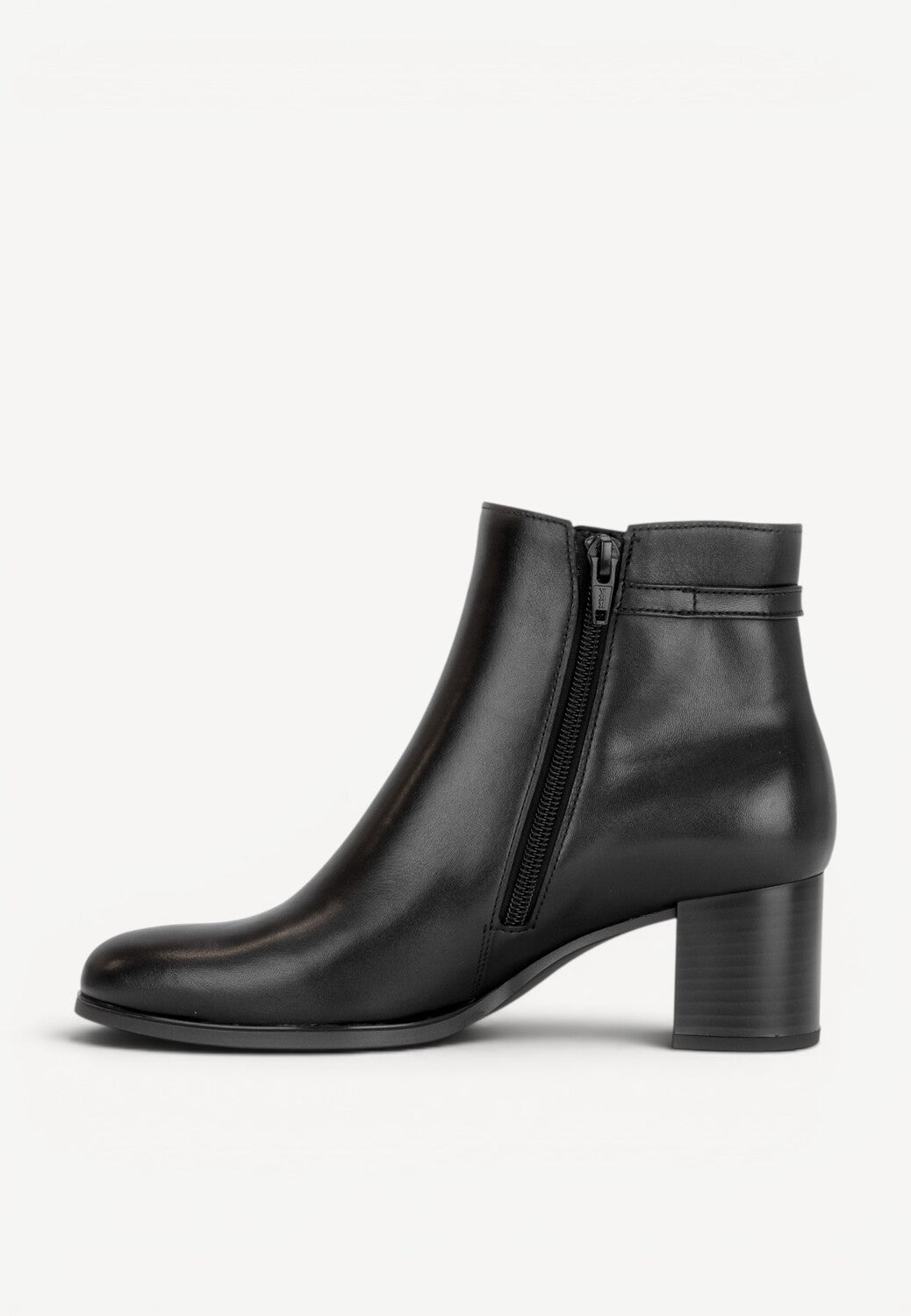 DAMES BOOTS+KORT LAARS-Zwart leer