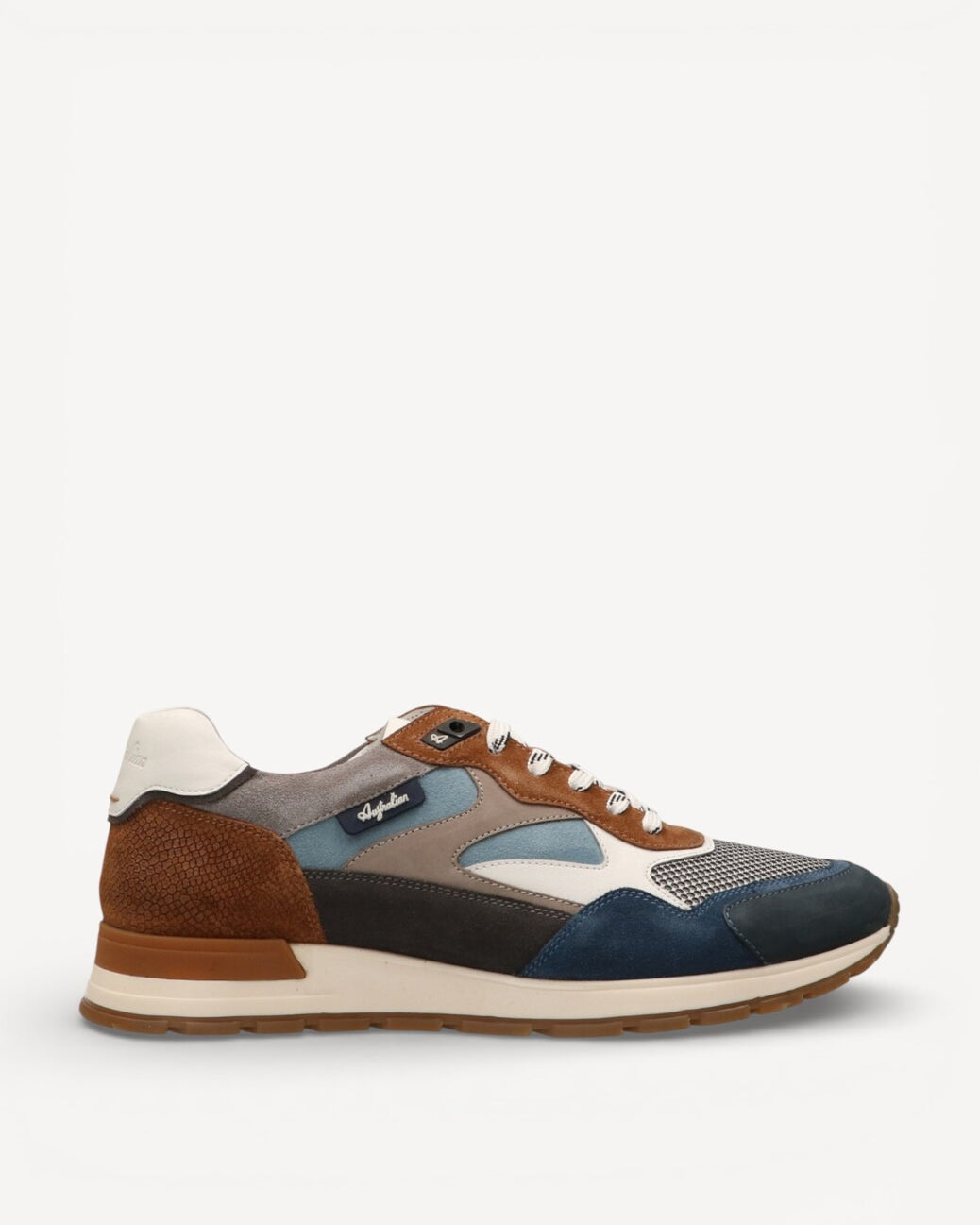 Heren veterschoenen-Blauw combi kleur