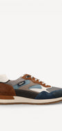 Heren veterschoenen-Blauw combi kleur