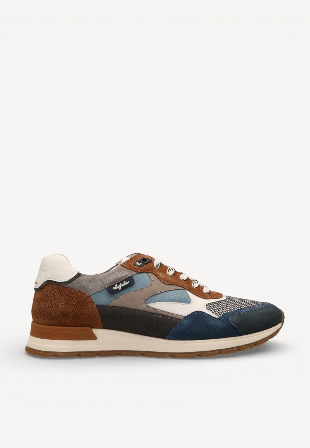 Heren veterschoenen-Blauw combi kleur