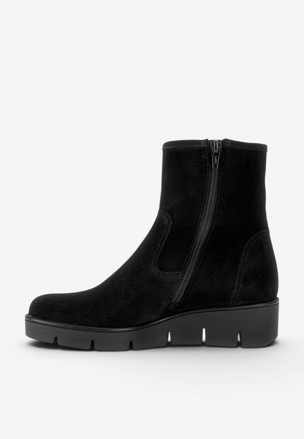 DAMES BOOTS+KORT LAARS-Zwart suède