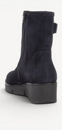 DAMES BOOTS+KORT LAARS-Blauw suède/nubuck