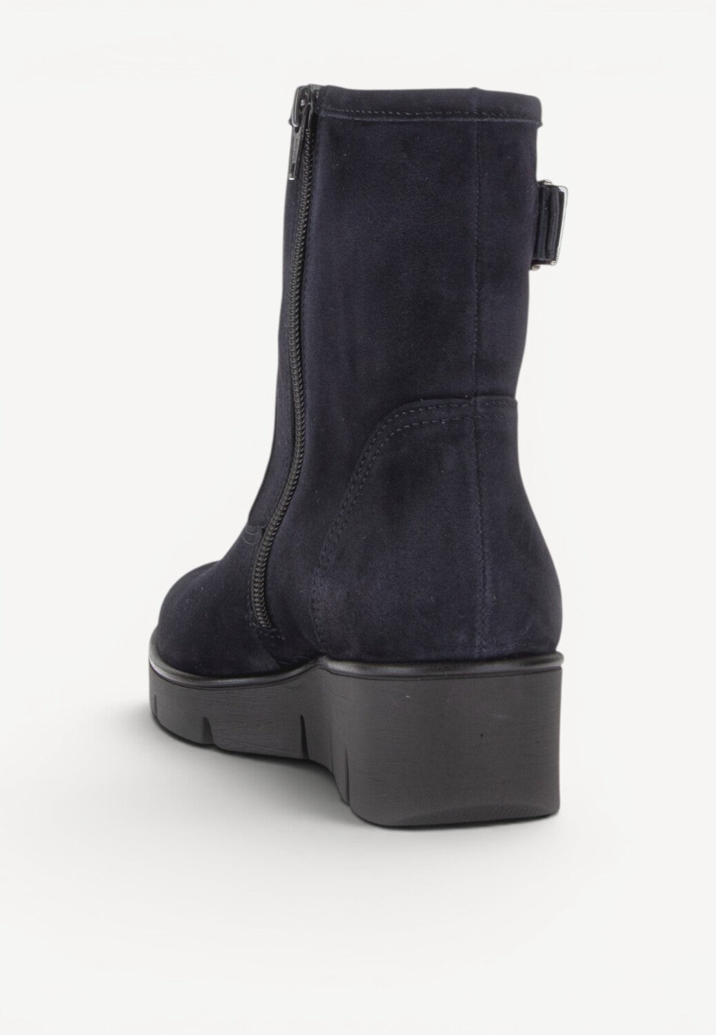 DAMES BOOTS+KORT LAARS-Blauw suède/nubuck
