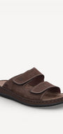 HE SLIPPER/SAND-Bruin leer