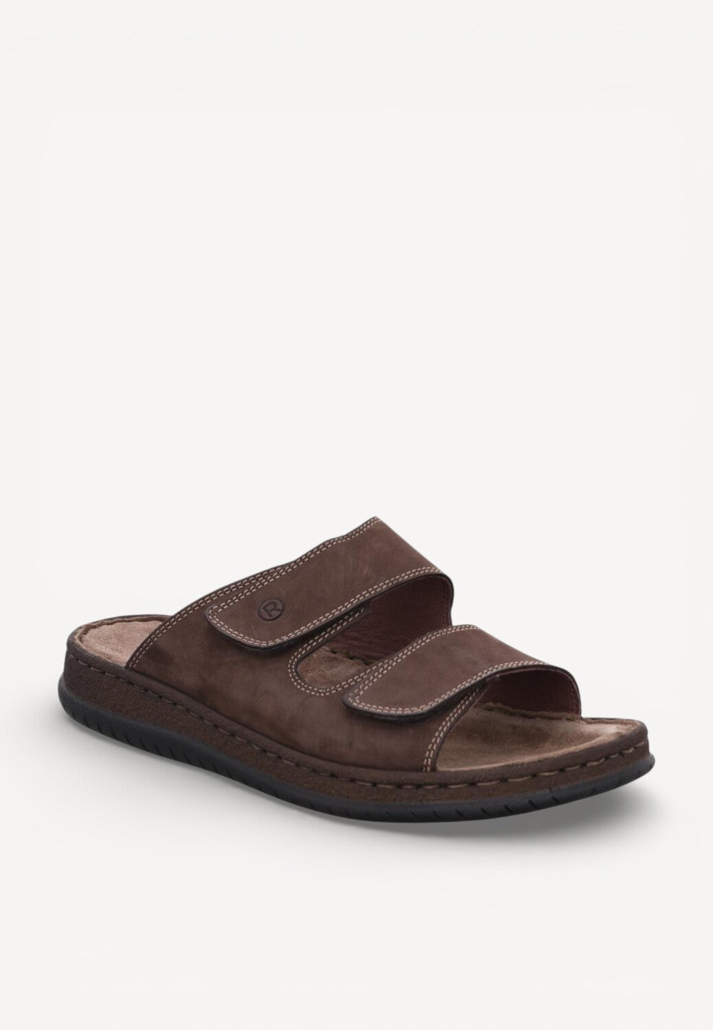 HE SLIPPER/SAND-Bruin leer