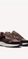 Heren veterschoenen-Bruin combi kleur