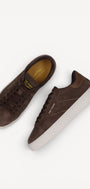 Heren veterschoenen-Bruin suède