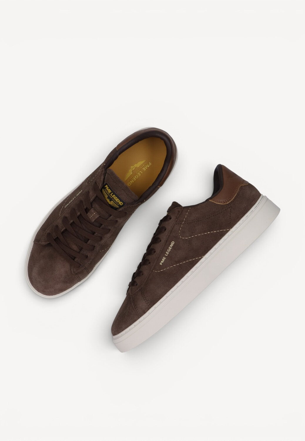Heren veterschoenen-Bruin suède