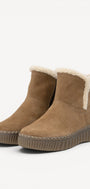 DAMES BOOTS+KORT LAARS-Bruin suède