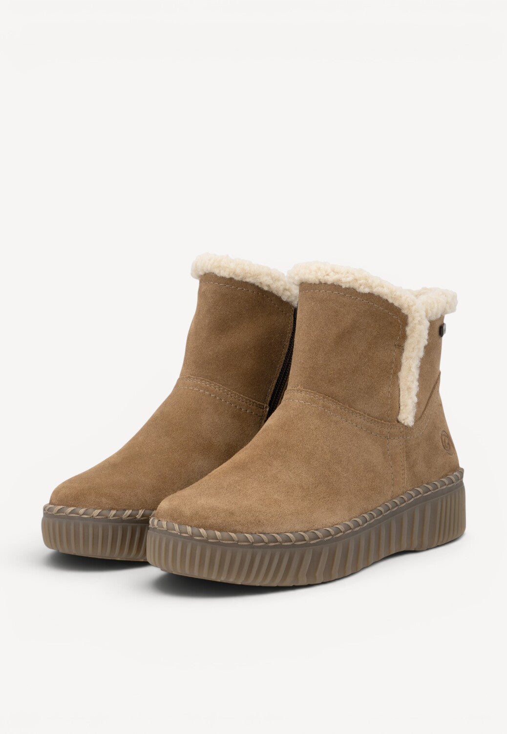 DAMES BOOTS+KORT LAARS-Bruin suède