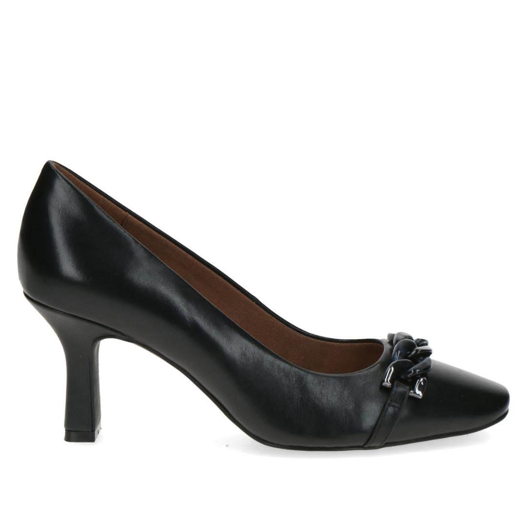 BALLERINAS + PUMPS-Zwart leer