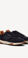 Heren veterschoenen-Blauw suède/nubuck