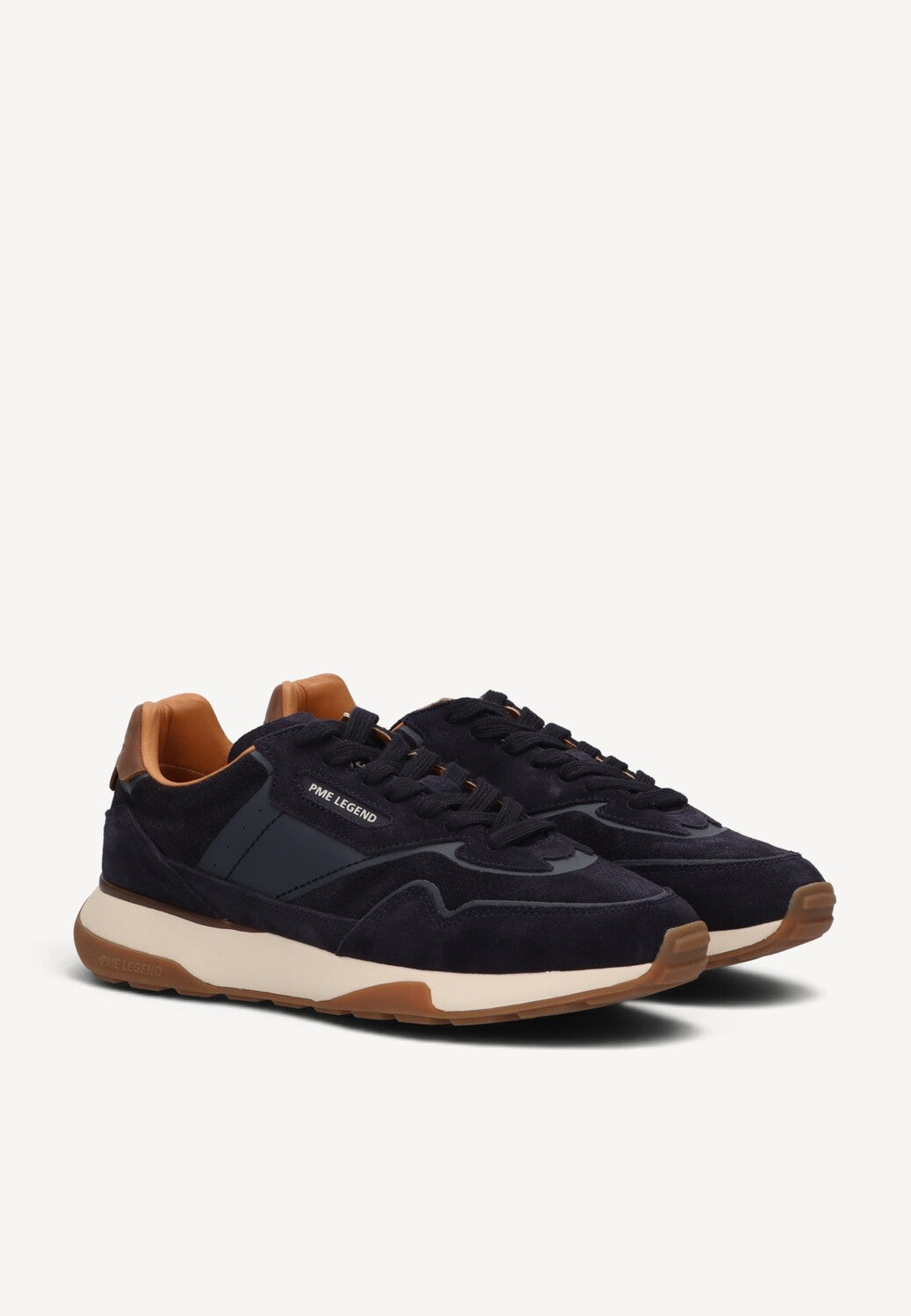 Heren veterschoenen-Blauw suède/nubuck