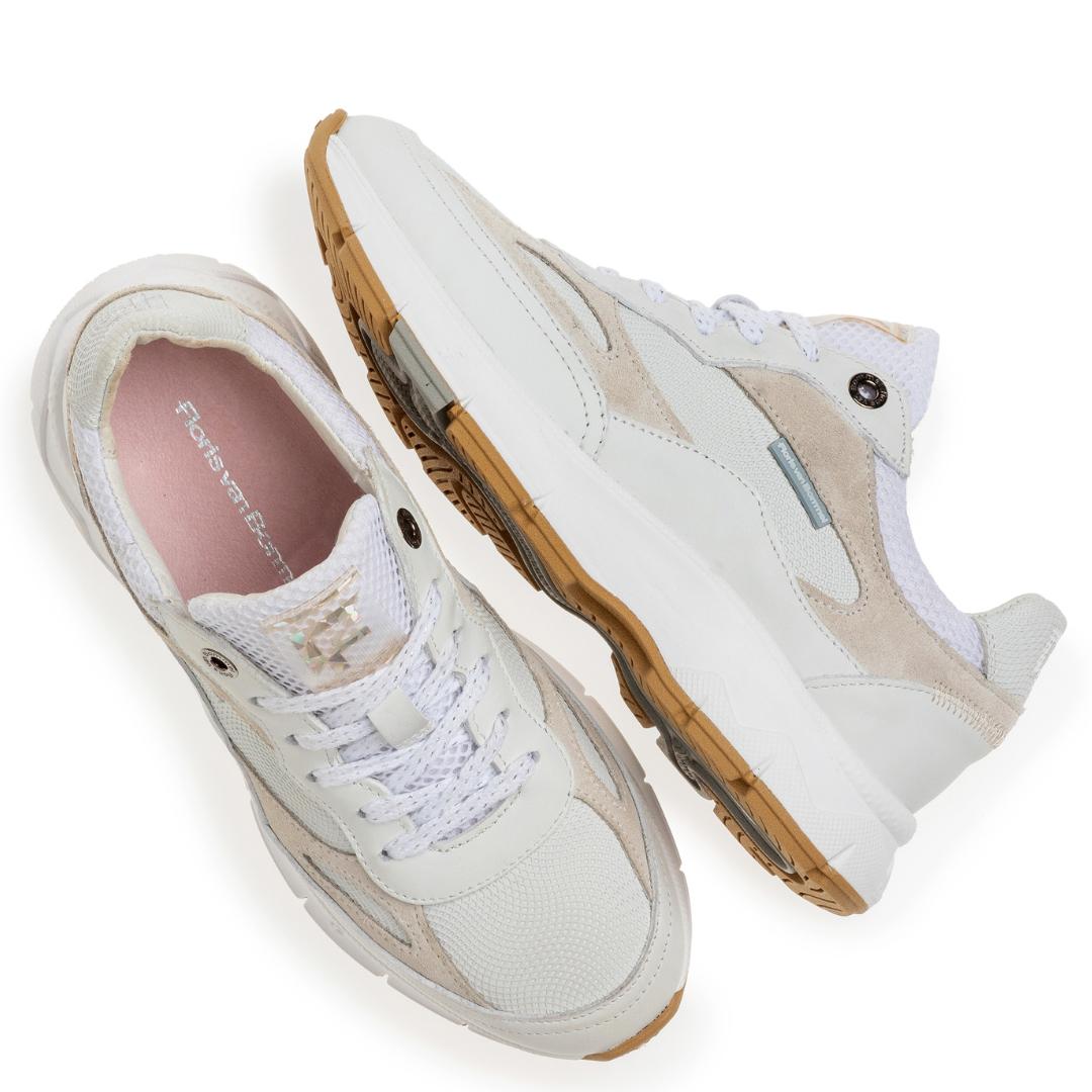 DAMES SPORTIEVE VETERSCHO-Wit leer