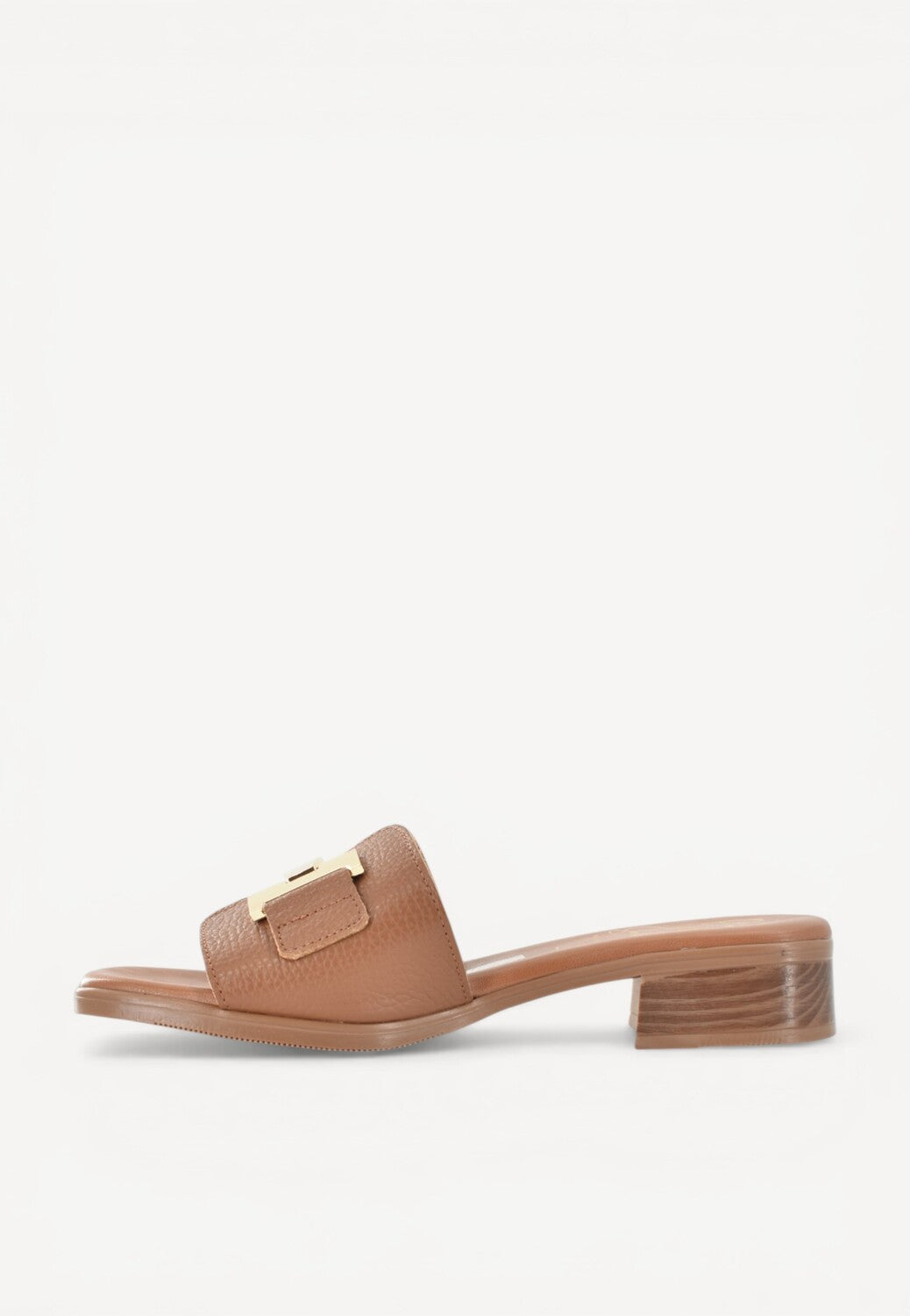 DAMES OPEN SCHOENEN-Bruin leer