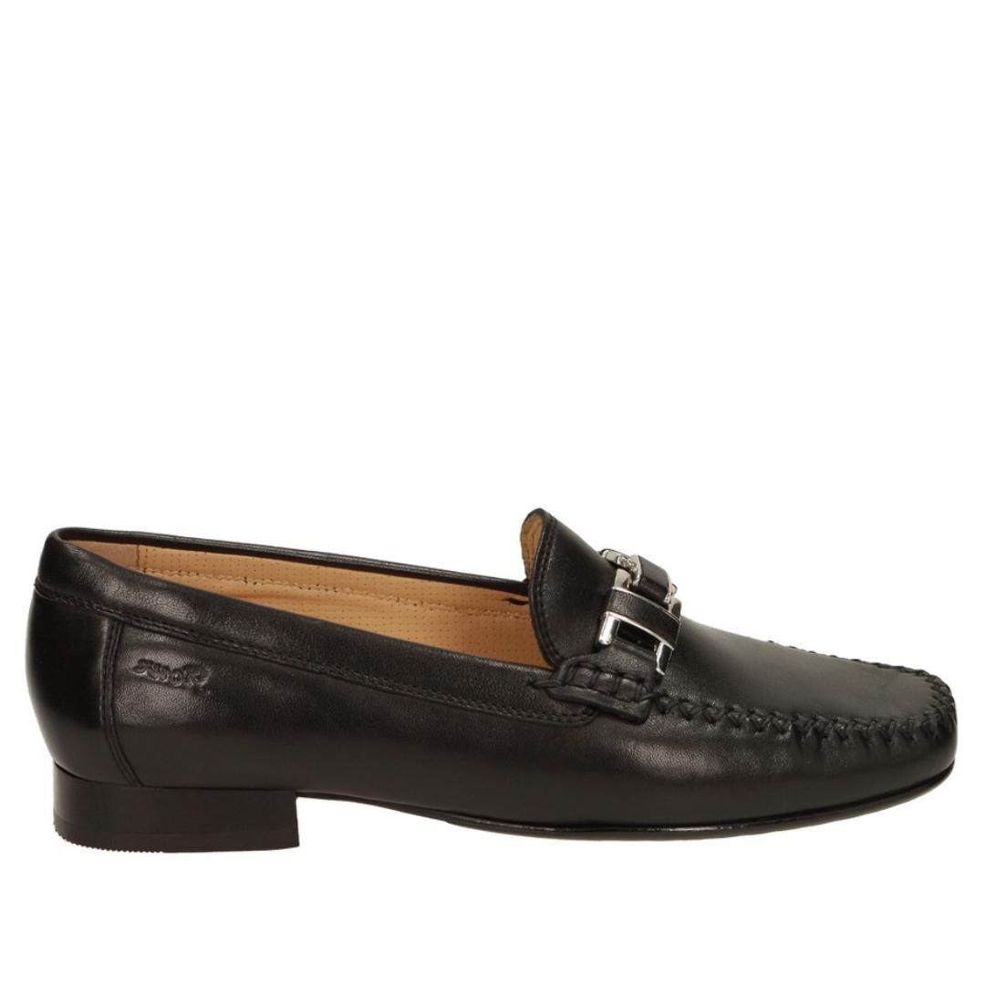 DAMES INSTAPSCHOENEN-Zwart leer