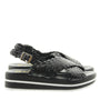 DAMES OPEN SCHOENEN-Zwart leer